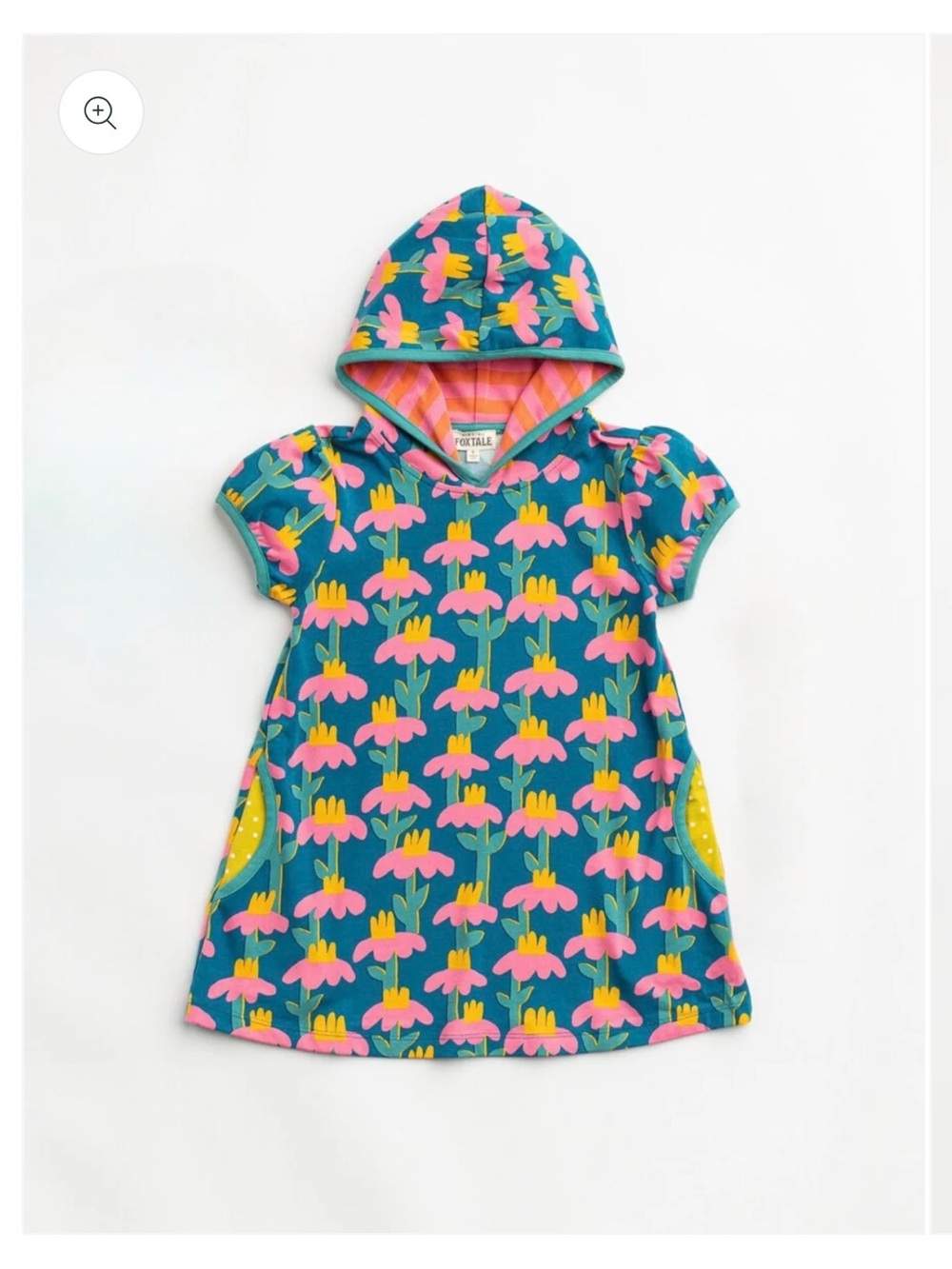 Finding Foxtale Chasing Daisies Tunic Top NWT Floral Hoodie Dress
